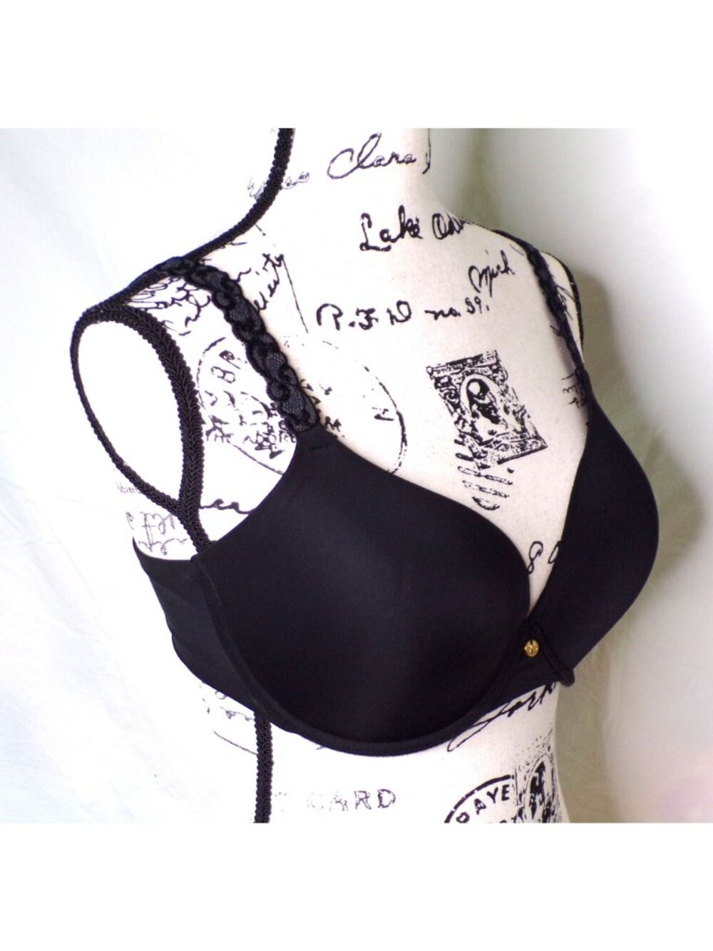 🆕 NATORI Pure Luxe Push-Up Underwire T-Shirt Bra 34DD Black #727321 - Picture 7 of 10